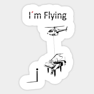 I am flying Sticker